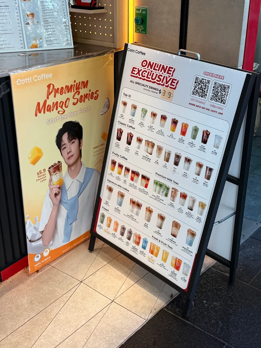 Menu, COTTI COFFEE (Chatswood)