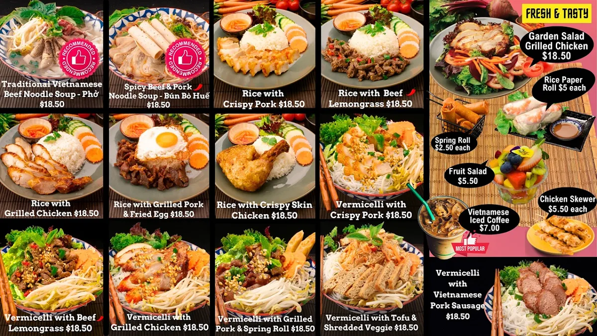 Menu, B & B'guette Cafe