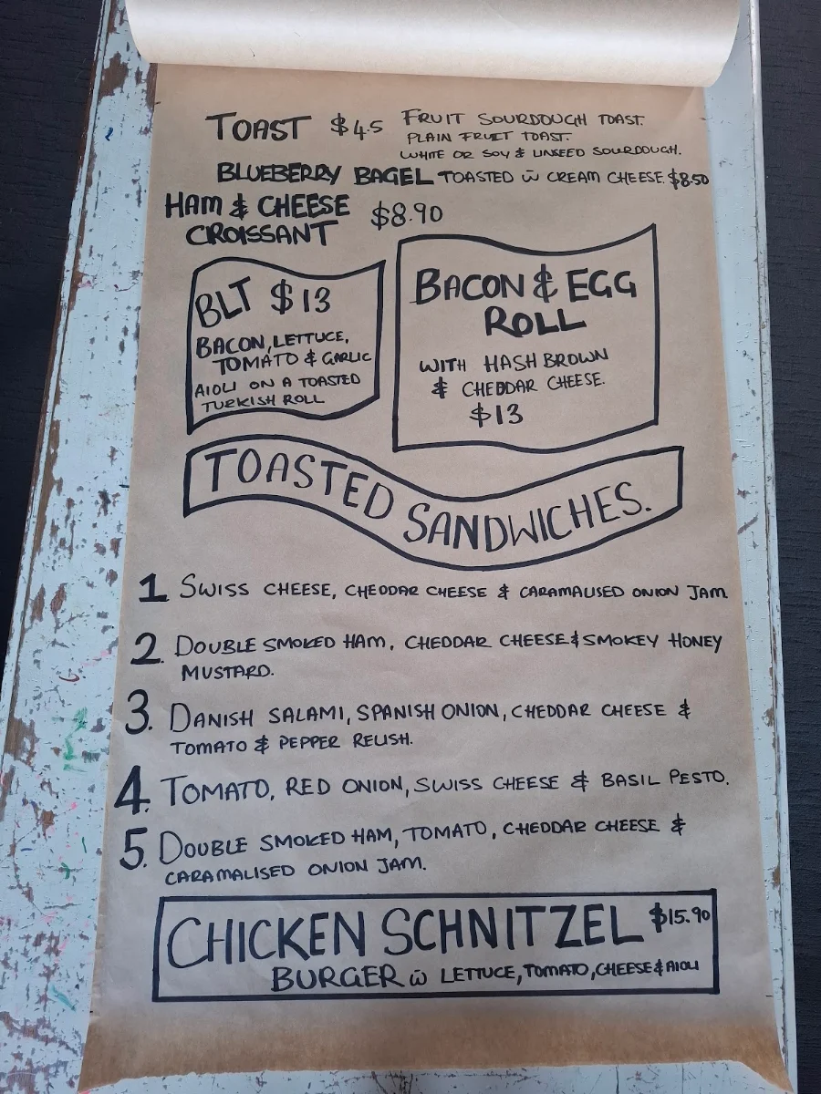 Menu, Where in the world espresso bar