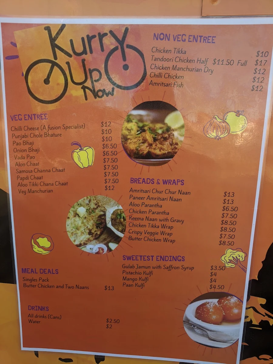 Menu, Curry Up Non Stop