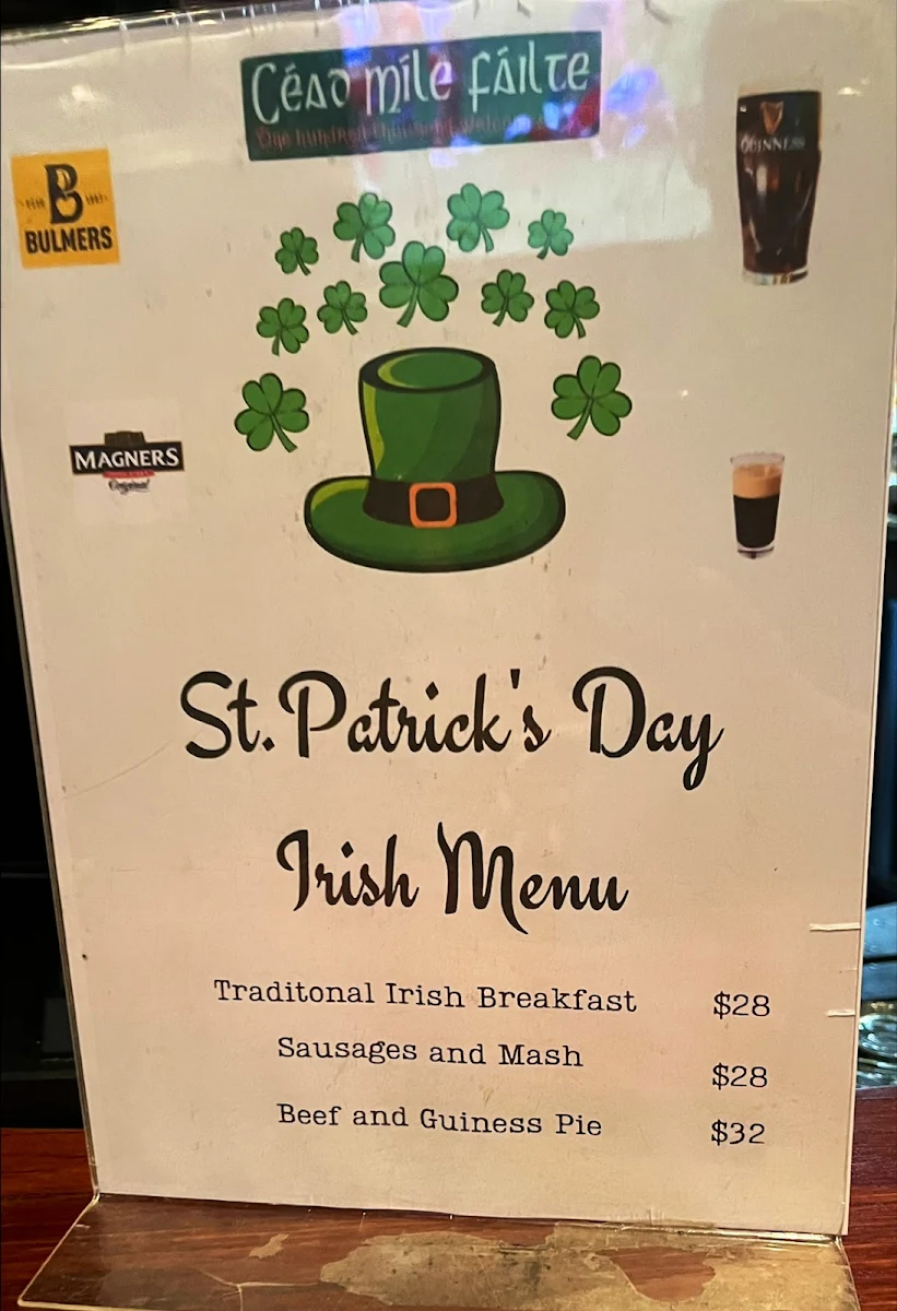 Menu, The Riverview Hotel