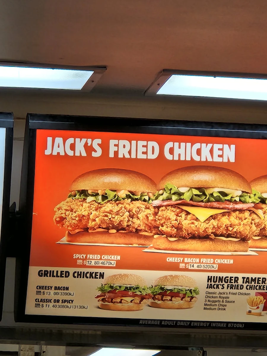 Menu, Hungry Jack's Burgers Launceston