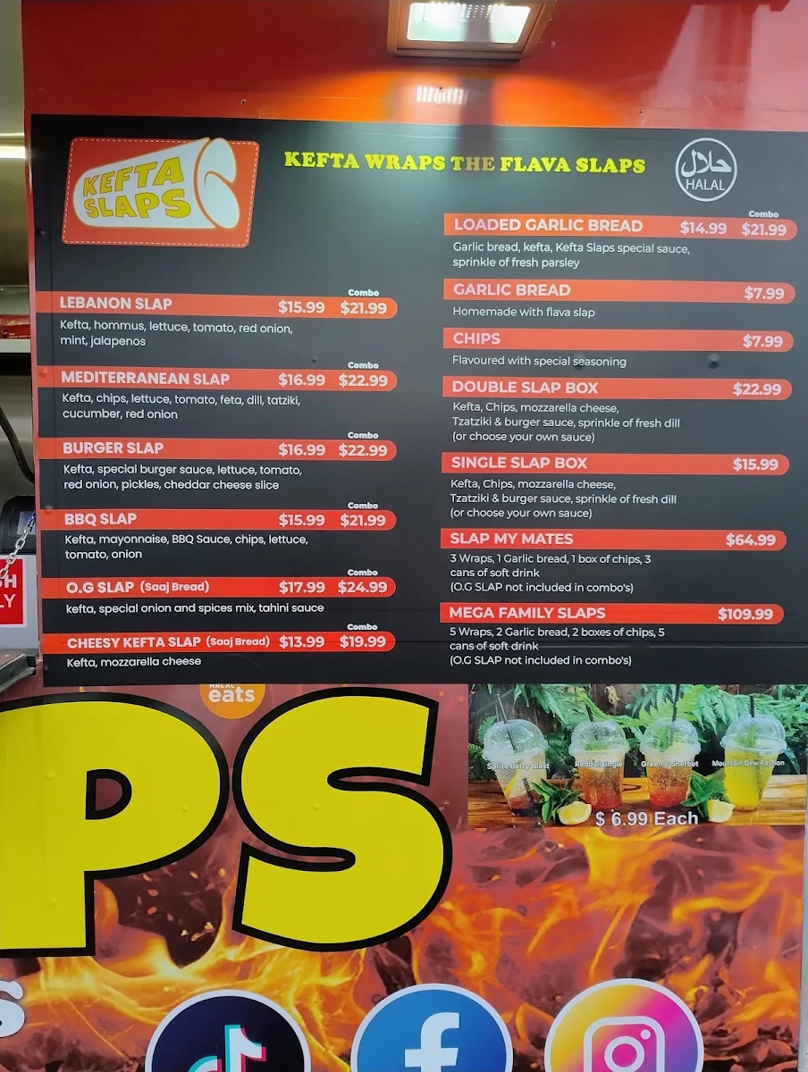 Menu, Kefta Slaps