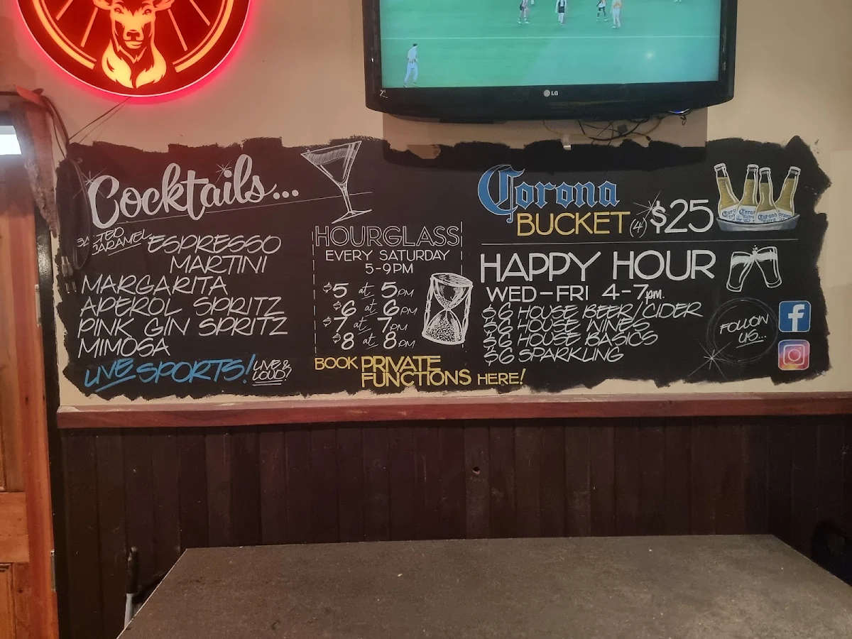 Menu, Hotel Barkly