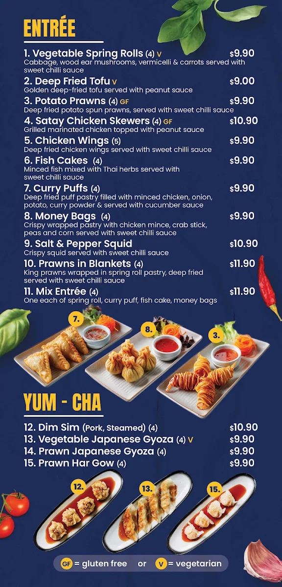 Menu, Stamp Thai Restaurant