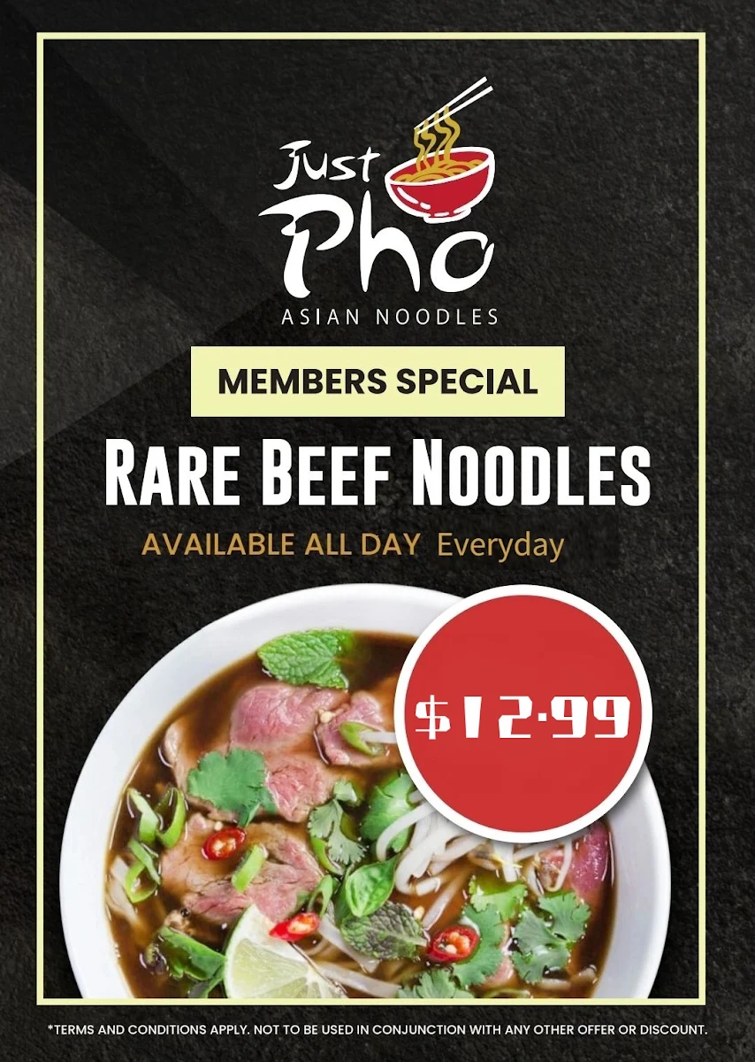 Menu, Just Pho