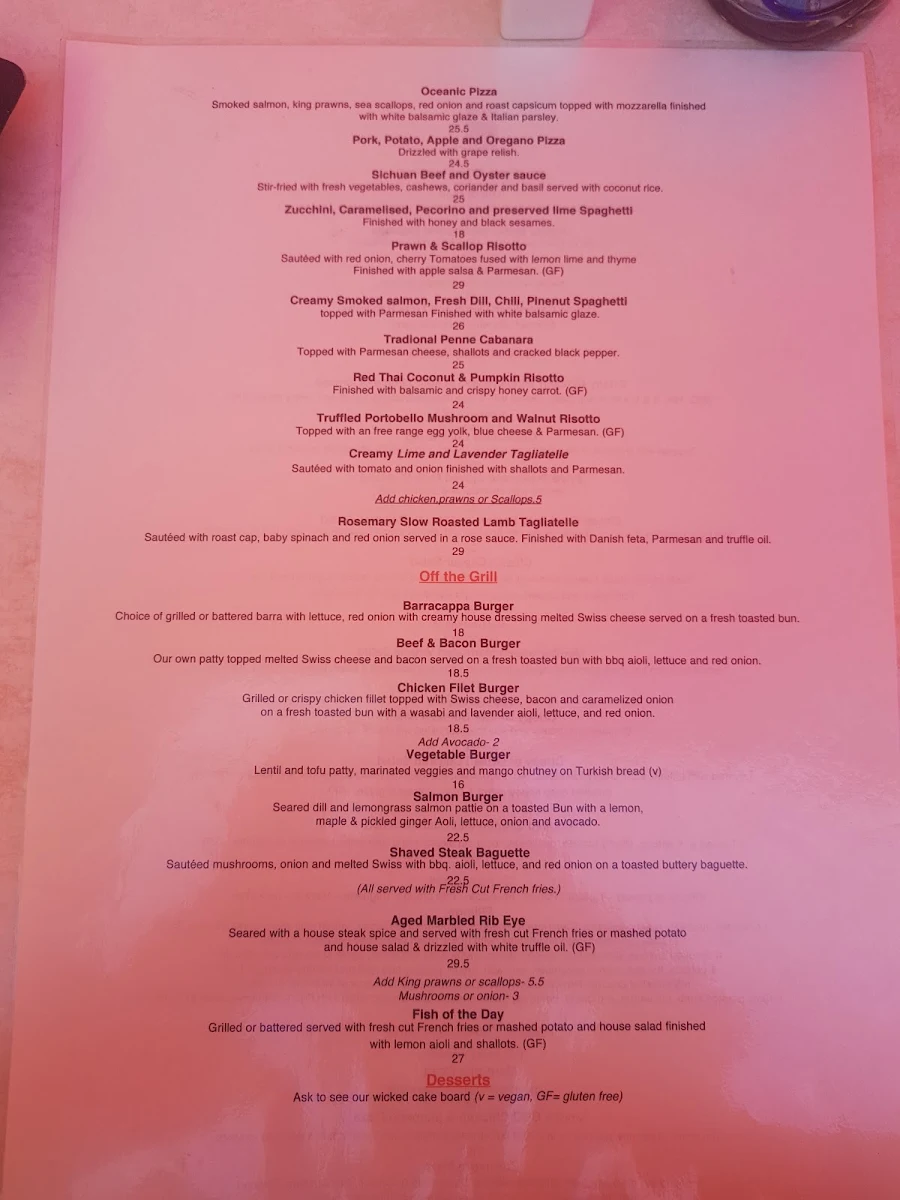 Menu, 4342 Bar & Bistro