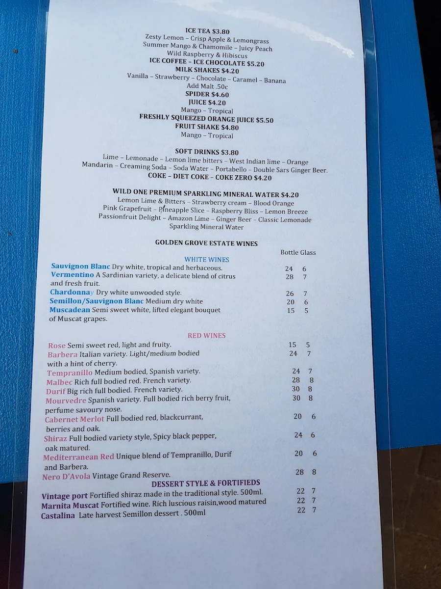 Menu, 4342 Bar & Bistro