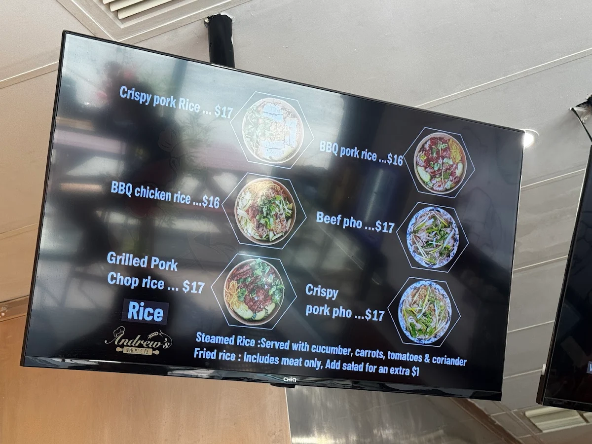 Menu, Andrew’s Banh Mi &Pie - Thomastown