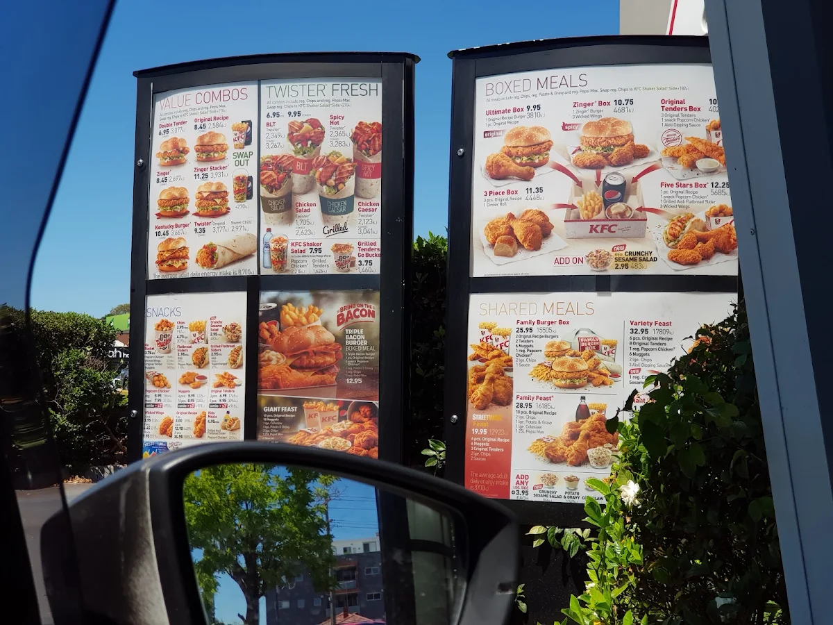 Menu, KFC Merrylands