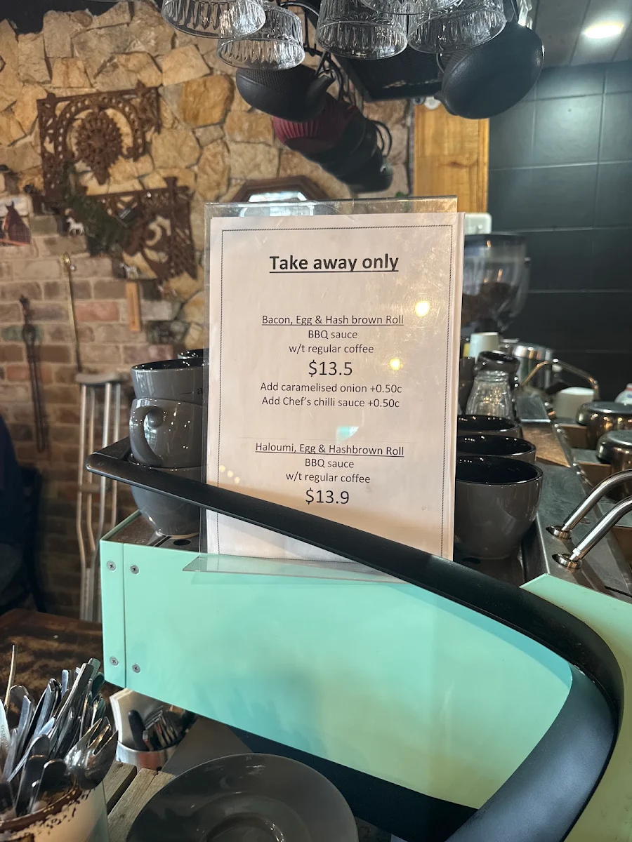 Menu, The Stable Cafe