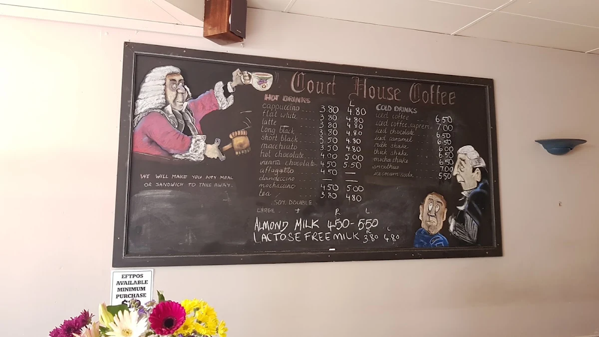 Menu, Courthouse Coffee
