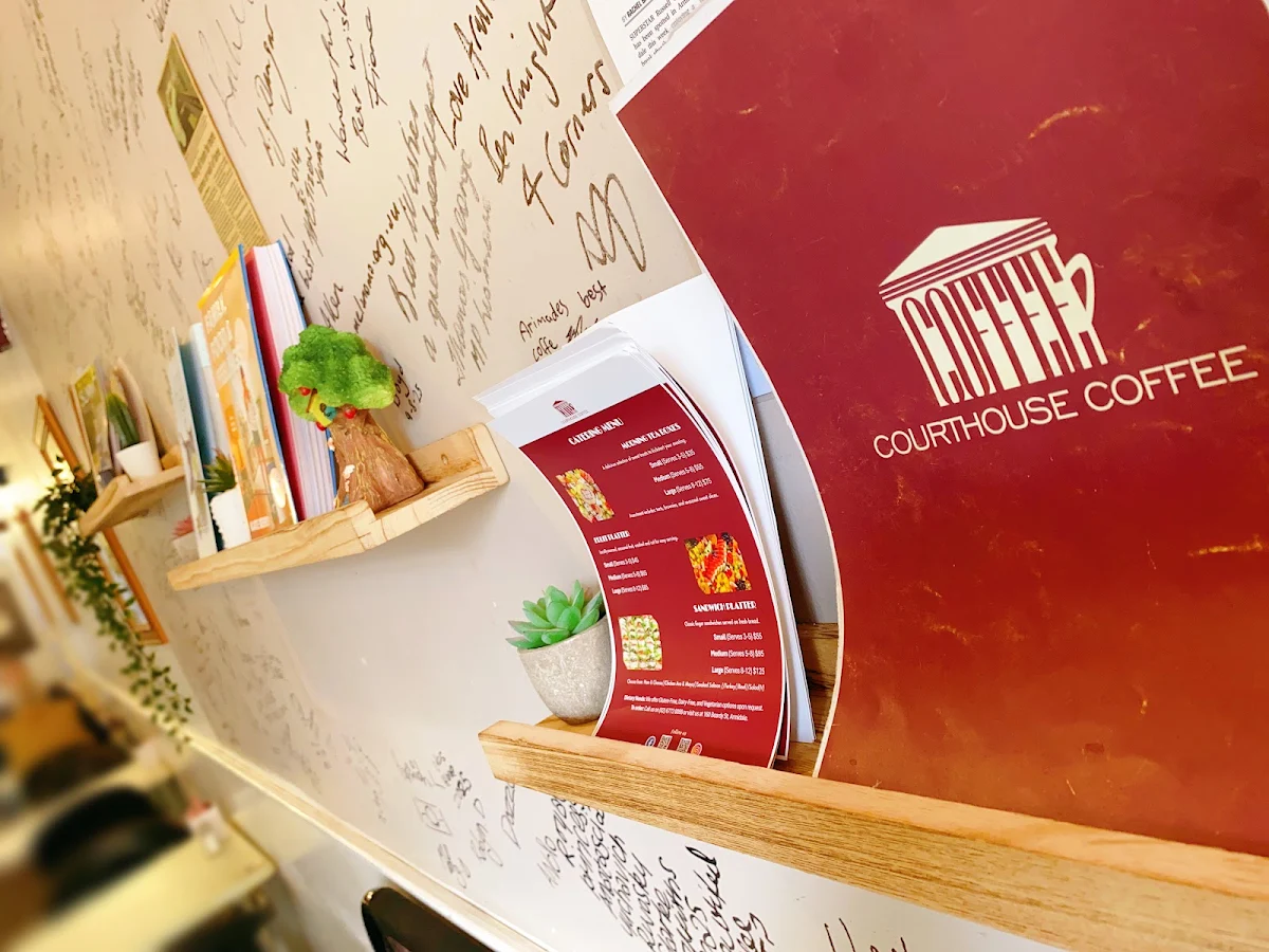Menu, Courthouse Coffee