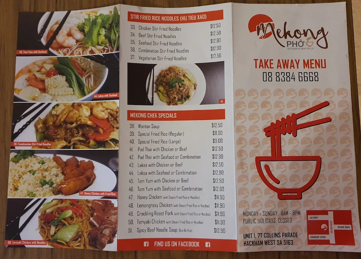 Menu, Mekong Phở