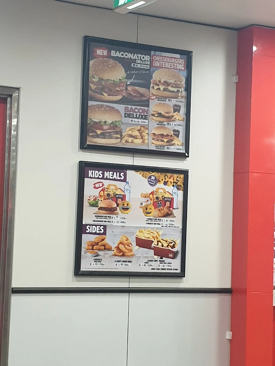Menu, Hungry Jack's Burgers Thomastown