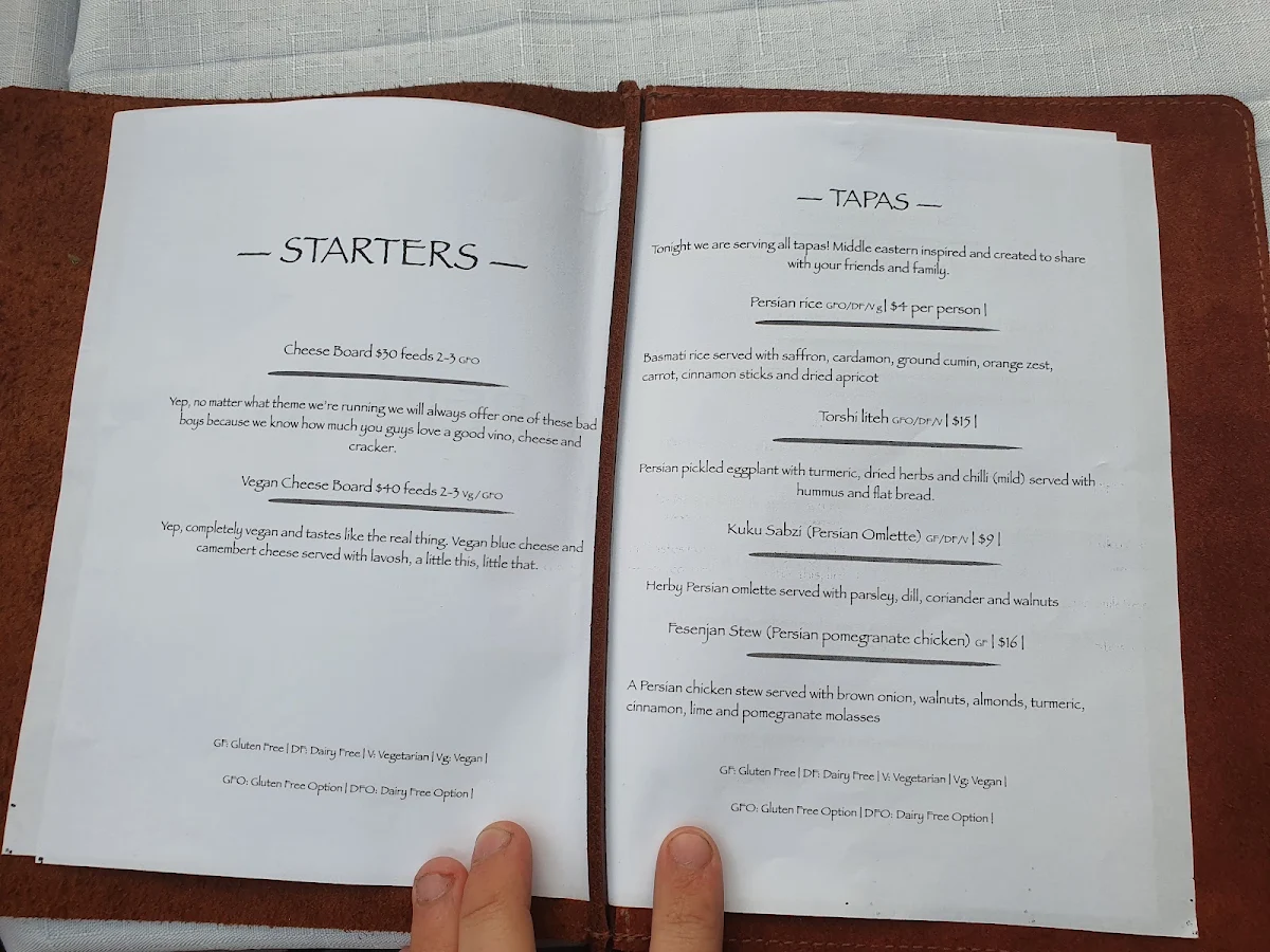 Menu, The Boy & The Rose