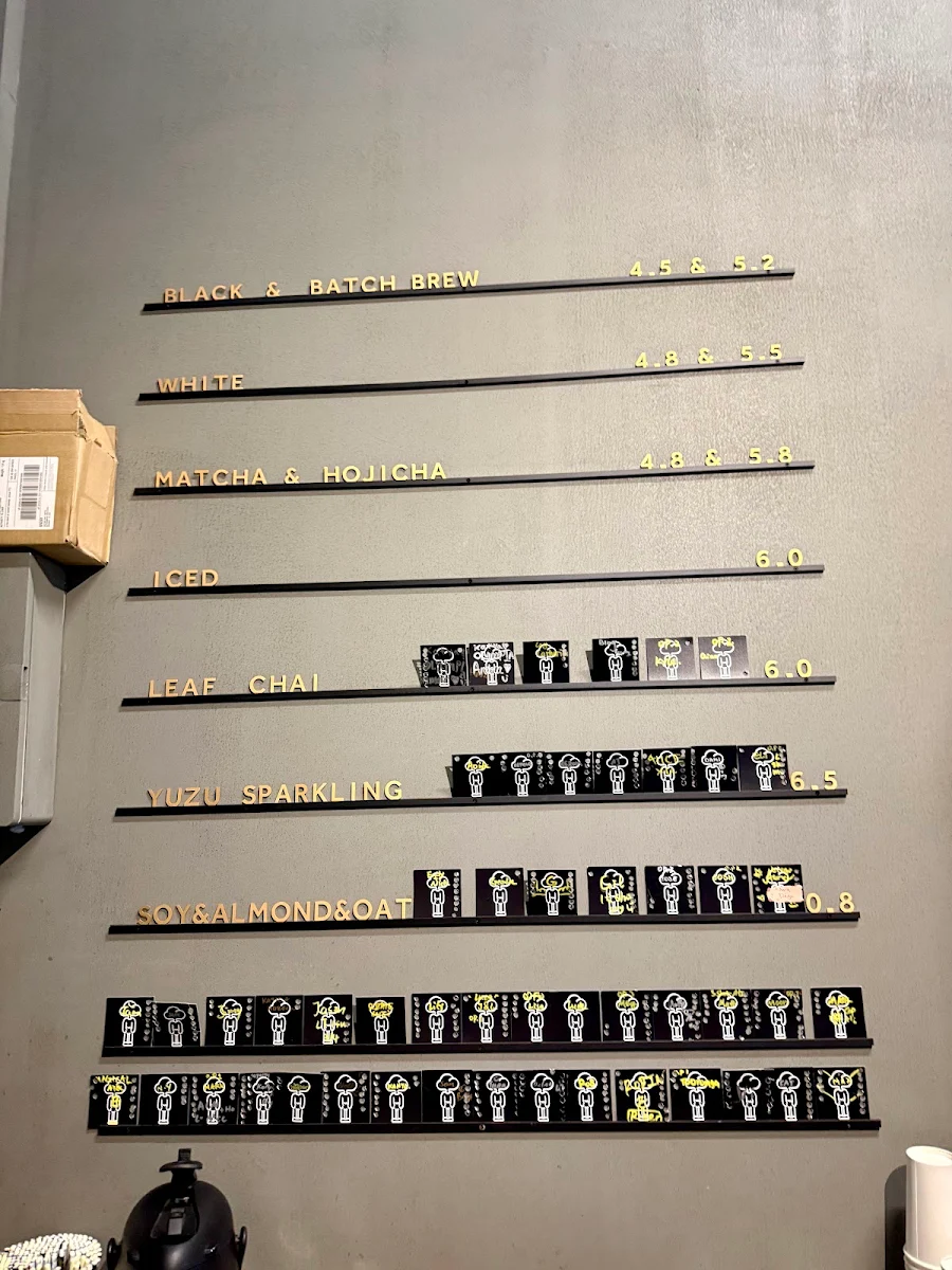 Menu, Head In The Cloud Coffee