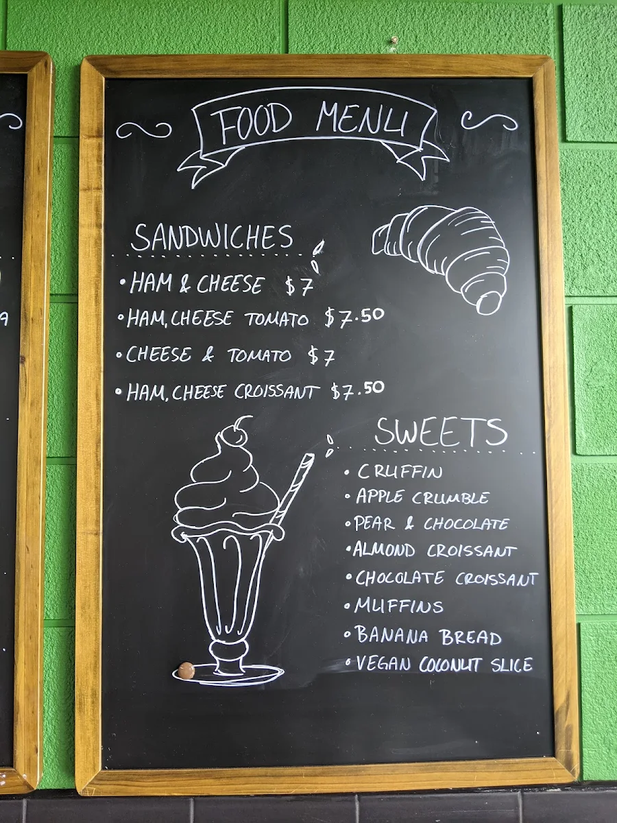 Menu, Giggles Cafe/Espresso Bar