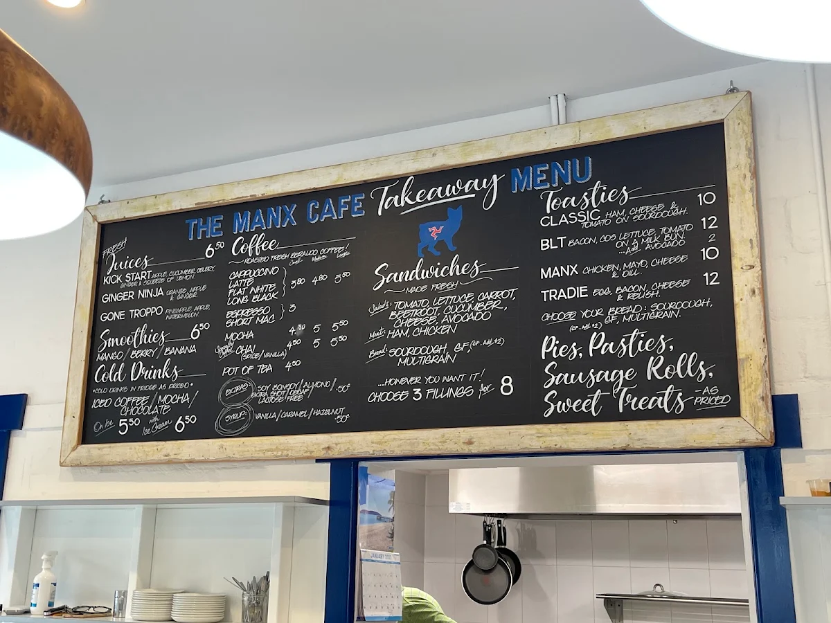 Menu, Manx Cafe