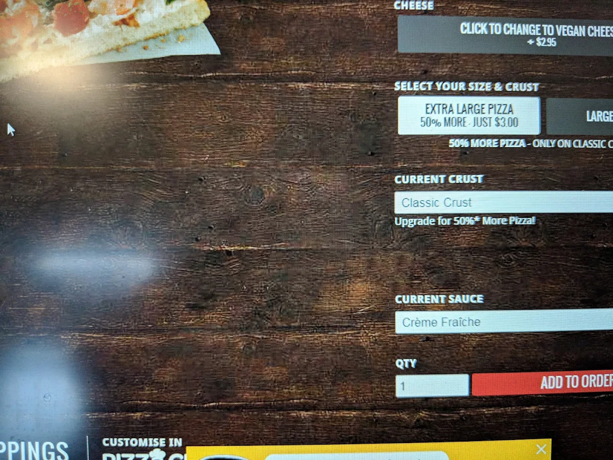 Menu, Domino's Pizza Gordon