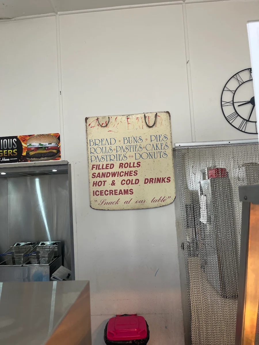 Menu, St Marys Bakery