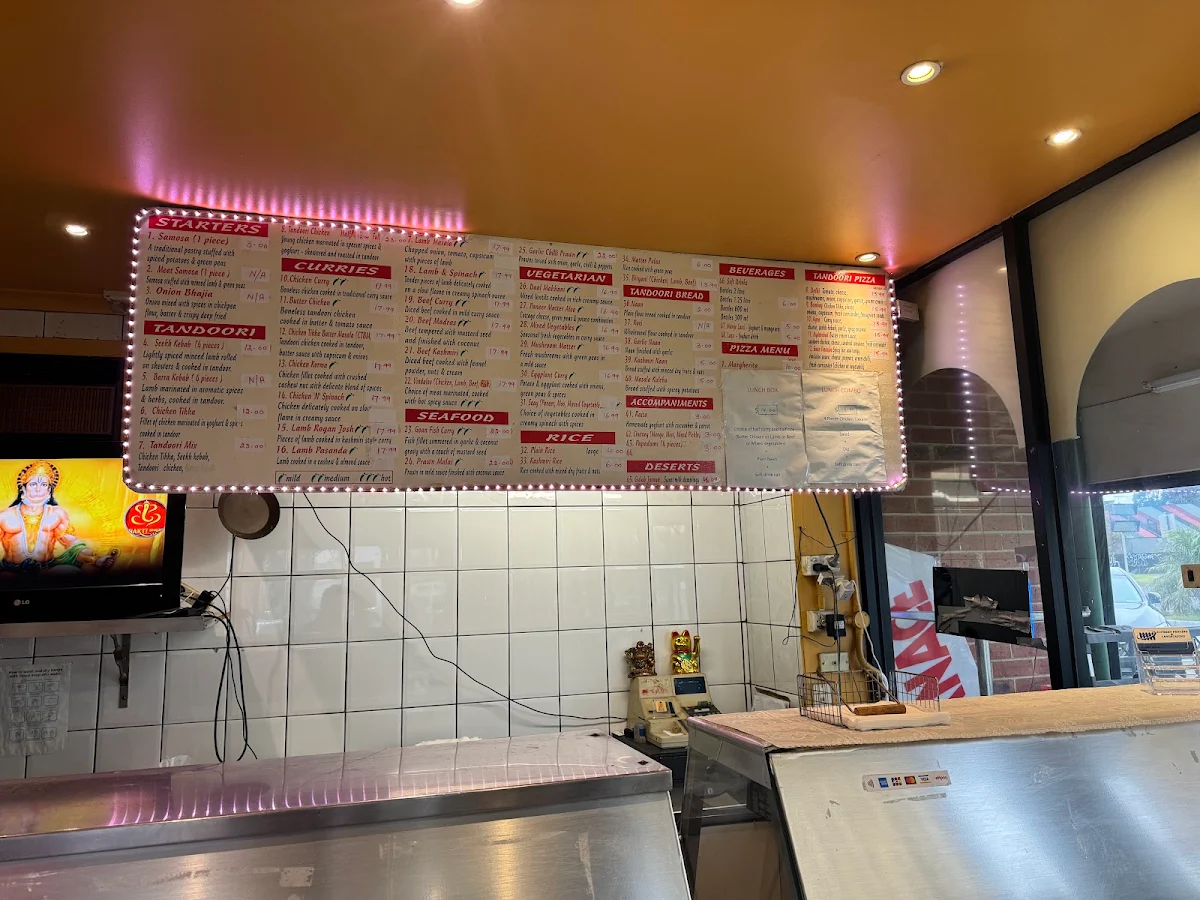 Menu, Bombay Cafe & Takeaway