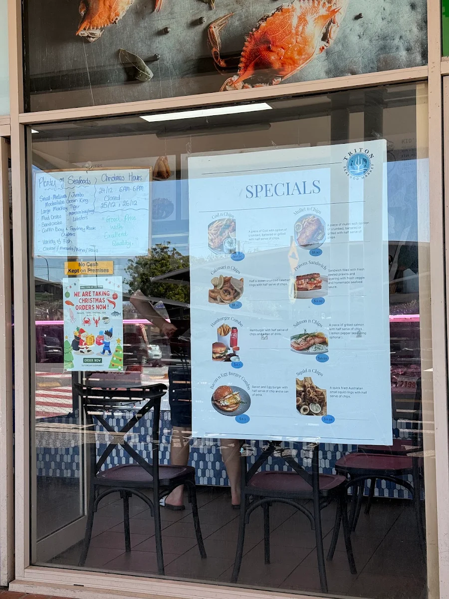 Menu, Triton Seafood Market