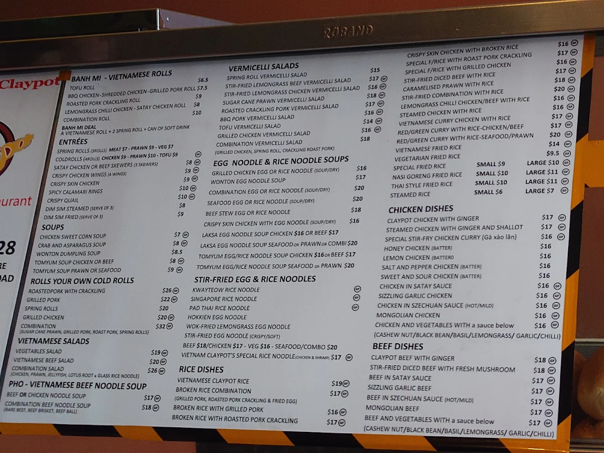 Menu, Vietnam Claypot