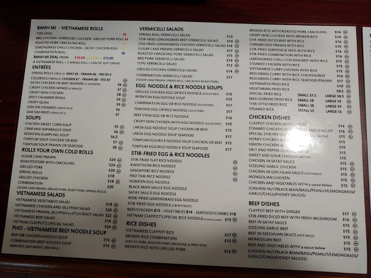 Menu, Vietnam Claypot