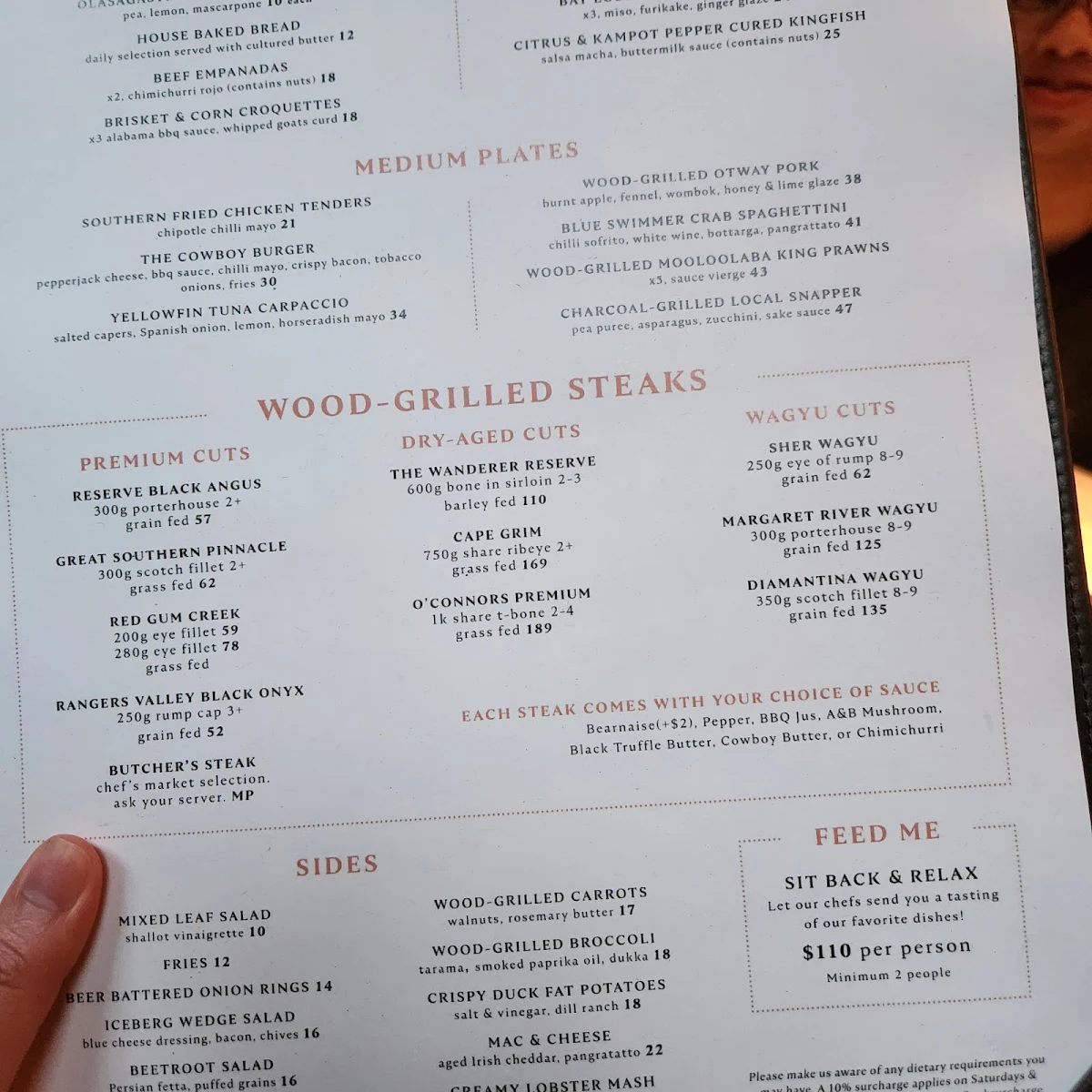 Menu, Angus & Bon
