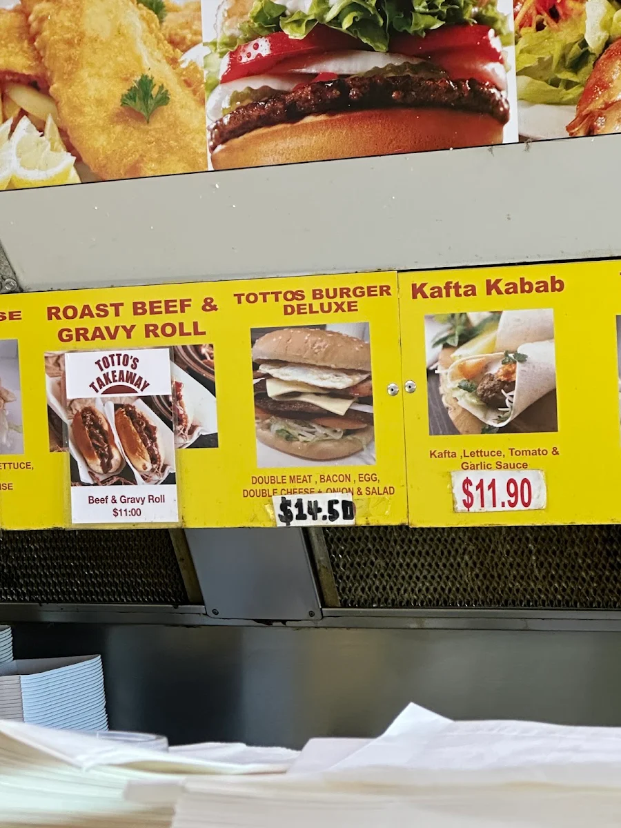 Menu, Totto's Take Away