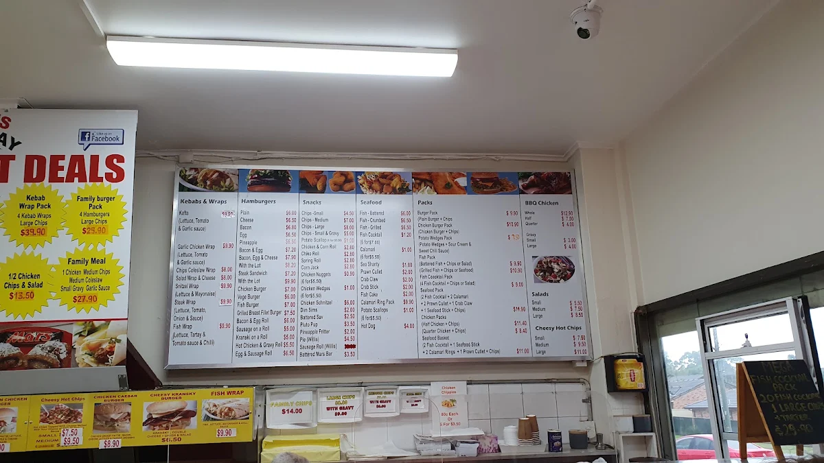 Menu, Totto's Take Away
