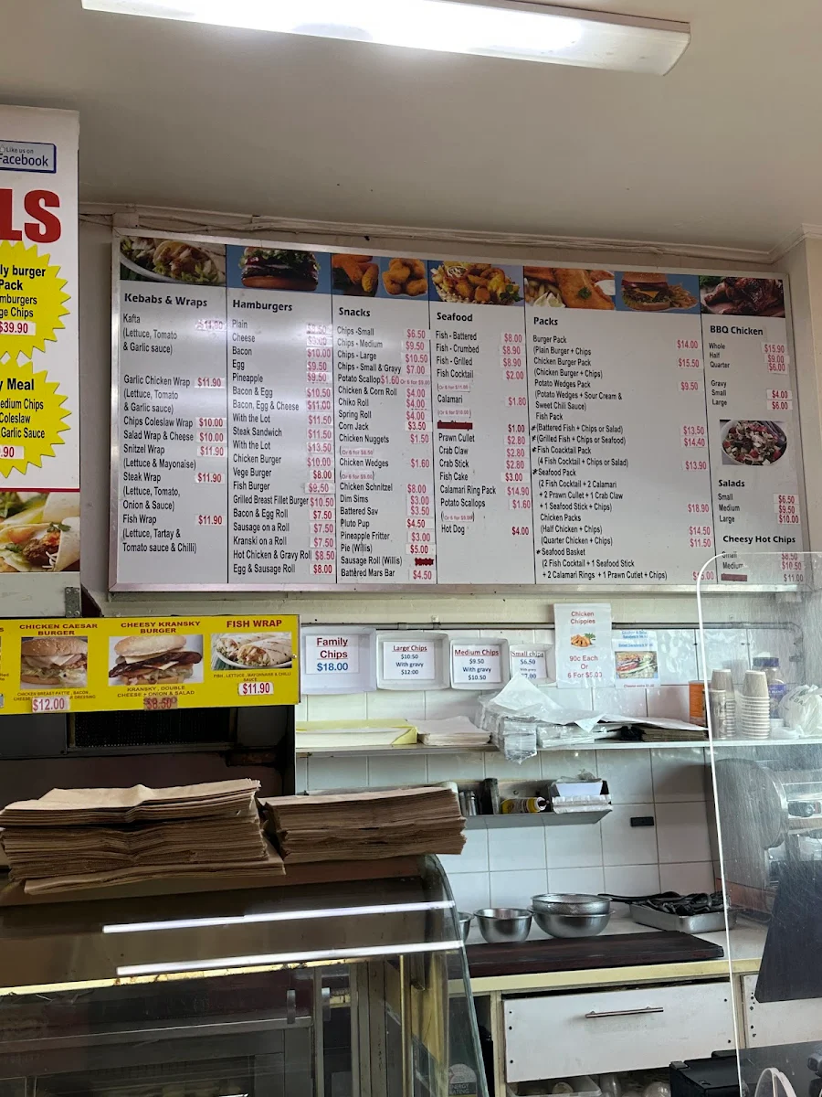 Menu, Totto's Take Away