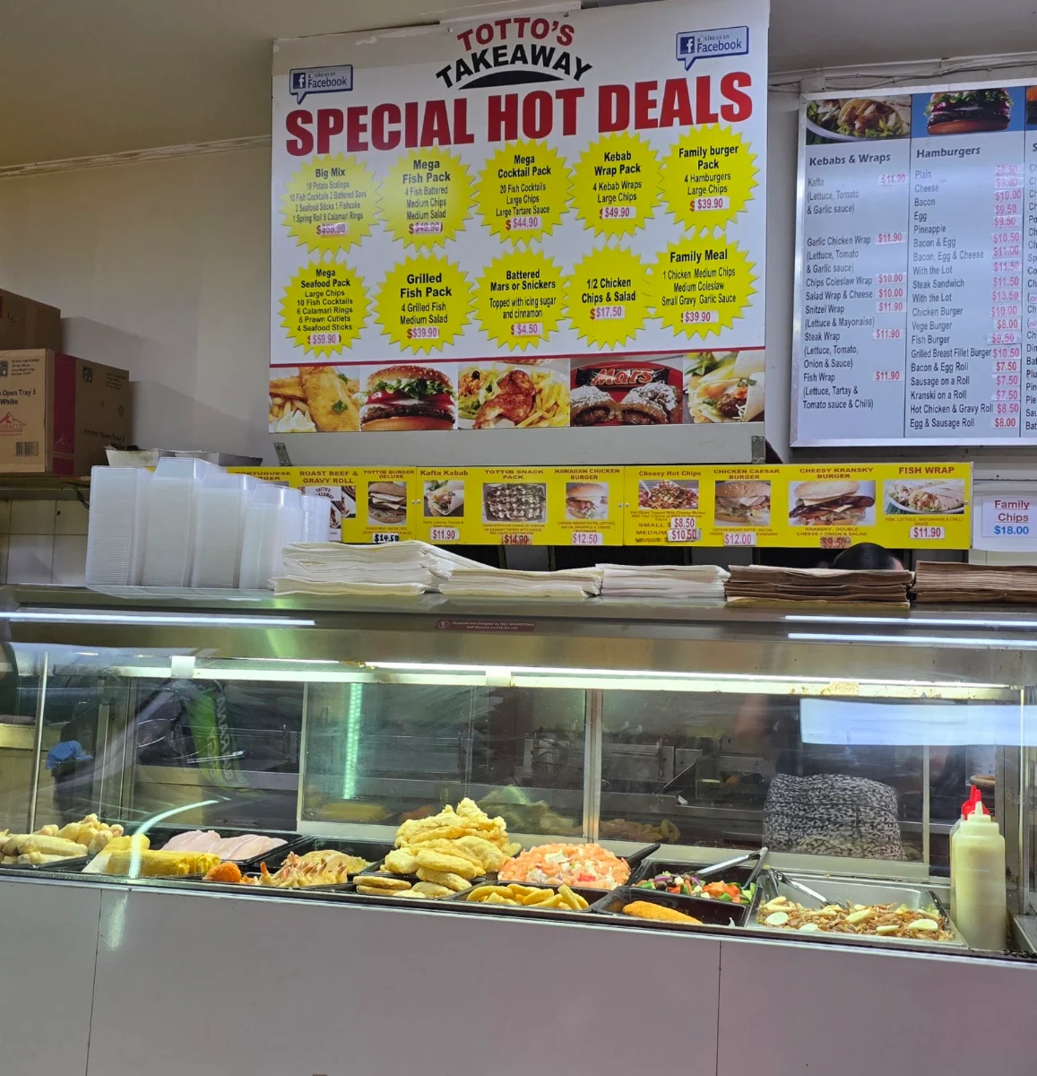 Menu, Totto's Take Away