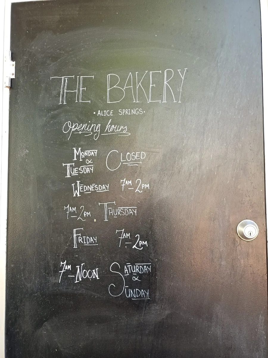 Menu, The Bakery
