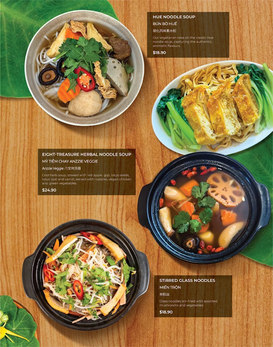 Menu, Anzzie Veggie Vegetarian Restaurant