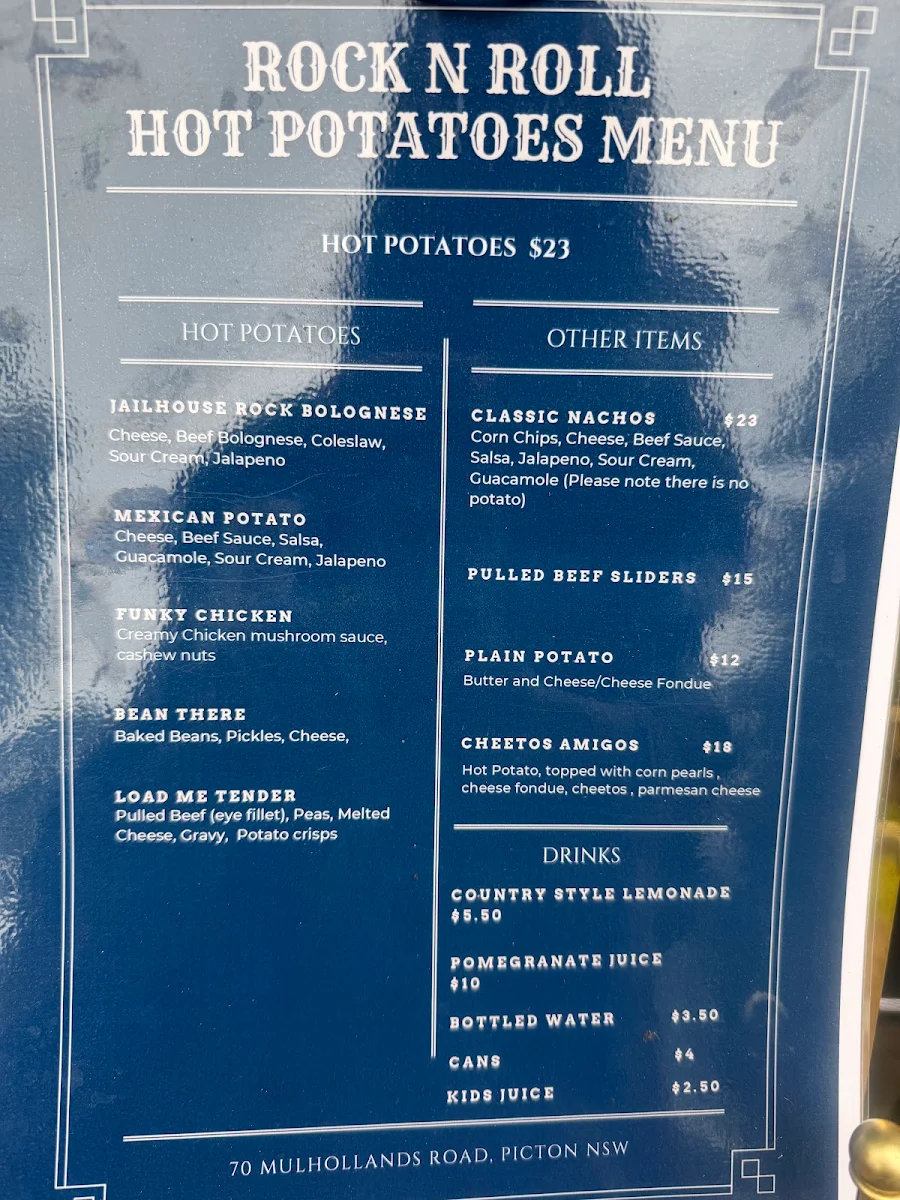 Menu, Rock n roll hot potato