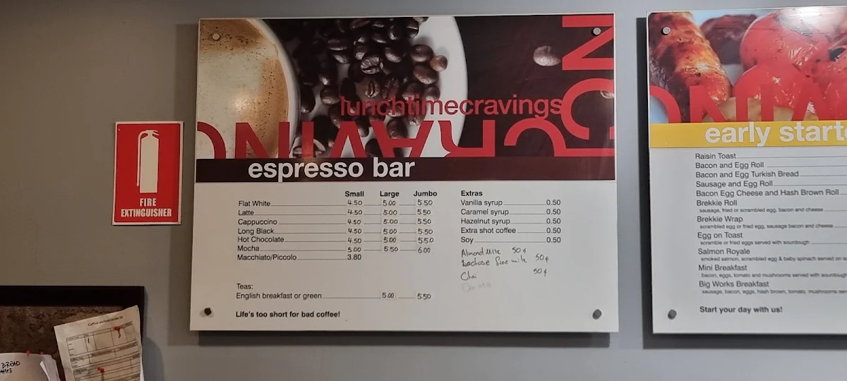 Menu, Aqua Bella Cafe
