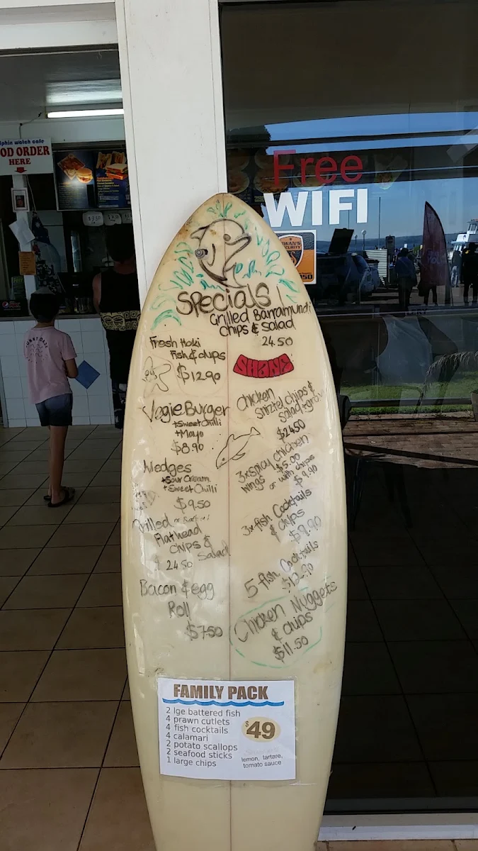 Menu, Dolphin Watch Cafe