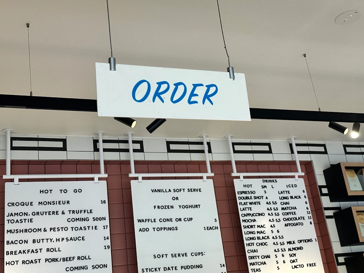 Menu, Pelican Kiosk