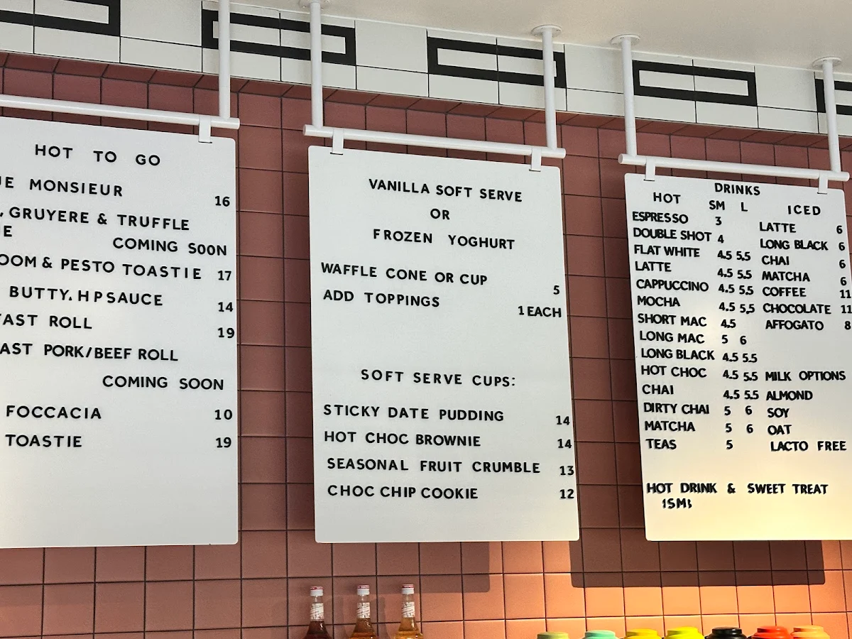 Menu, Pelican Kiosk