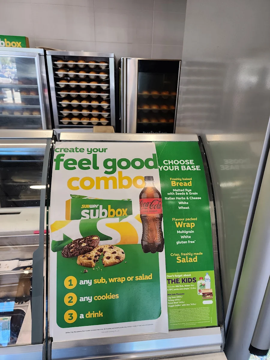 Menu, Subway