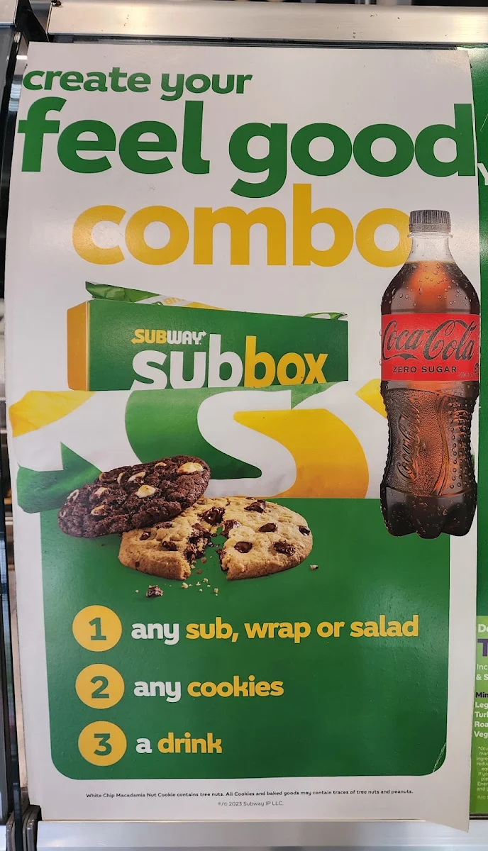 Menu, Subway