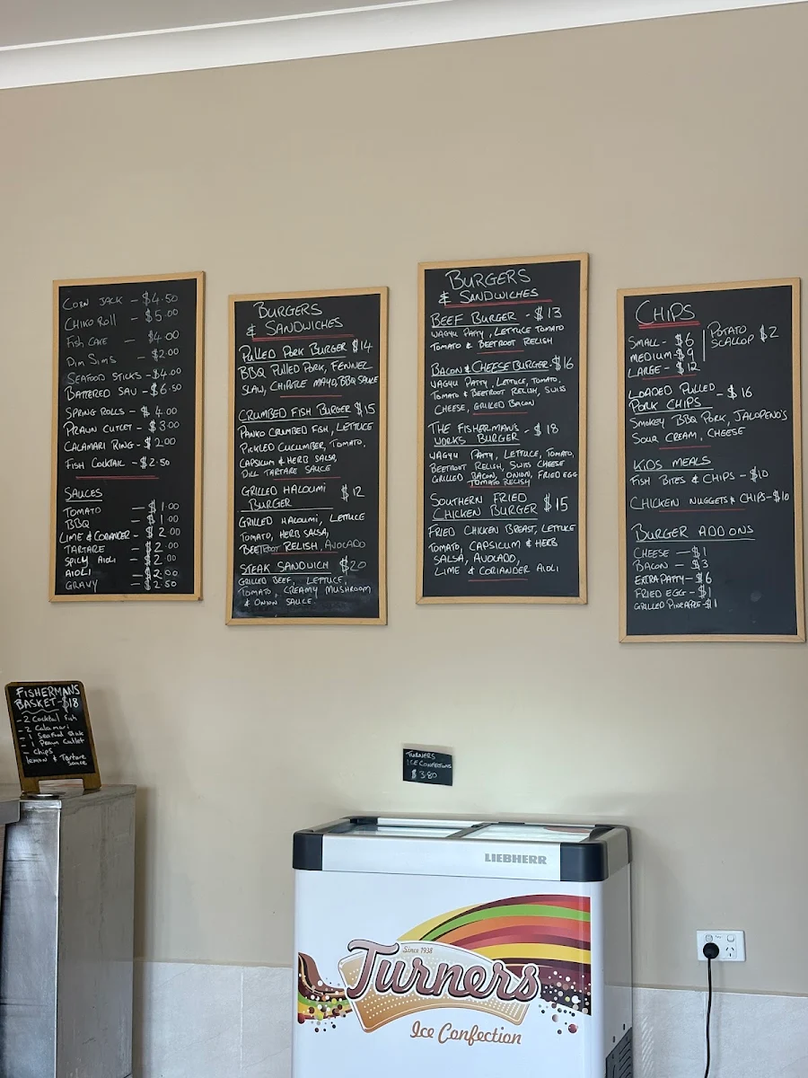 Menu, The Fisherman's Chip
