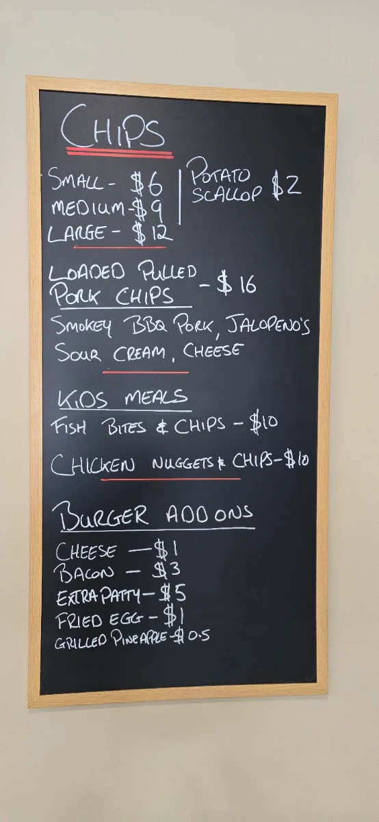 Menu, The Fisherman's Chip