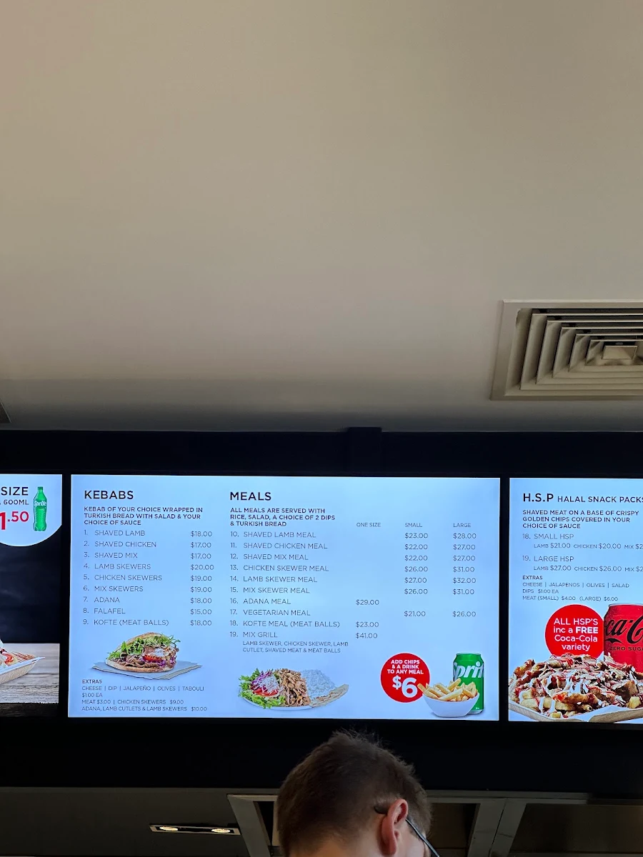 Menu, Anatolian Grill