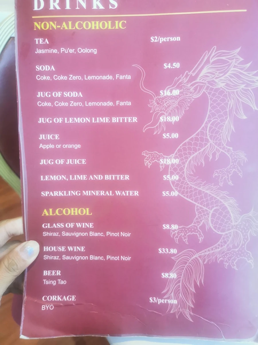 Menu, Simon's Peking Duck