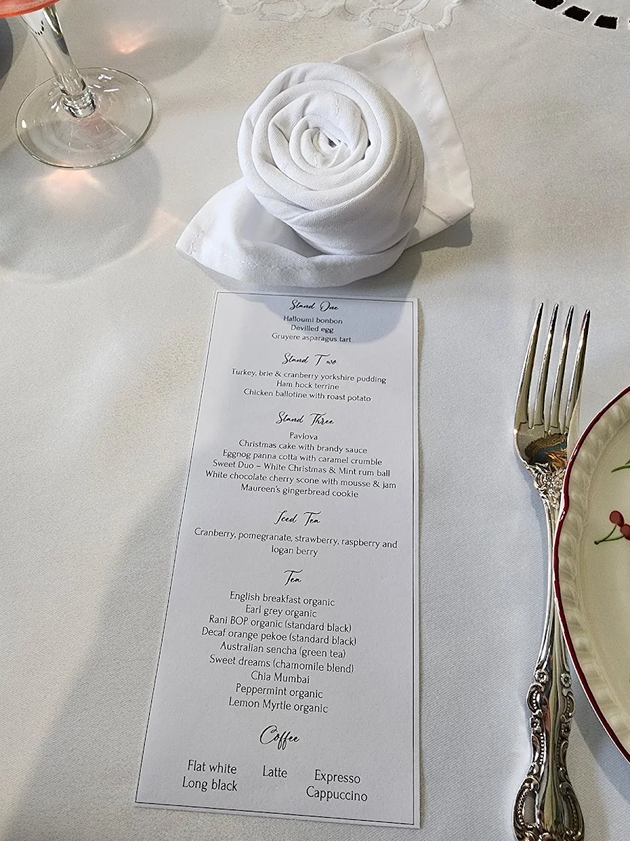 Menu, Elay High Tea