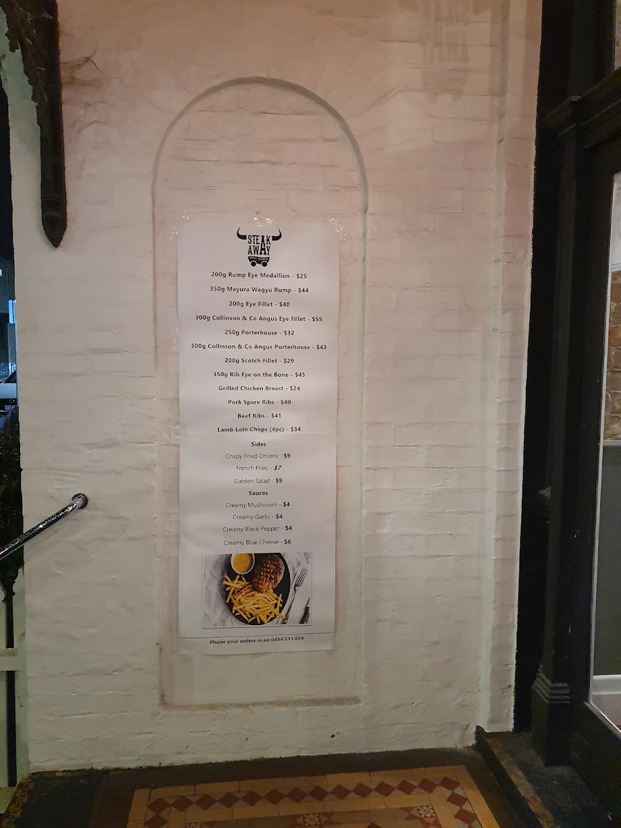 Menu, SteakAway
