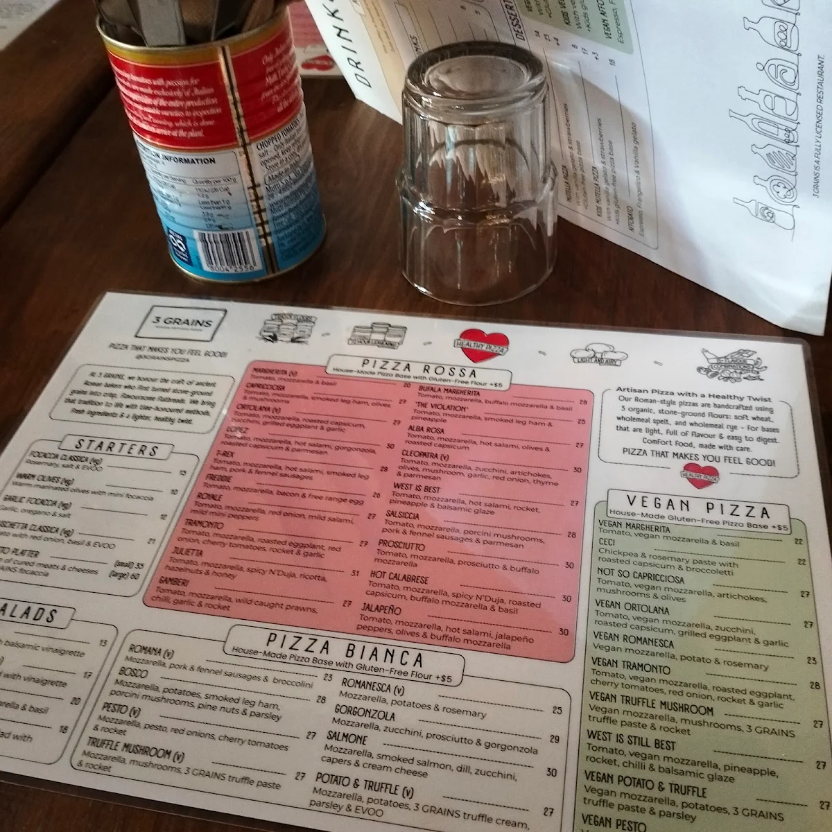 Menu, 3 GRAINS Pizza Yarraville
